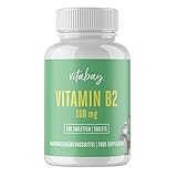 Vitabay Vitamin B2 (Riboflavin) 100 mg • 100 vegane Tabletten • Hochdosiert • Made in Germany