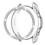 PEIPEI HanGao Fall+Lünette Ring FIT for Samsung Gaalxy Watch 3 45mm 41mm case weich TPU.Stoßfänger+Lünette Schleife Bling Kristallabdeckung FIT for Galaxy Watch 3