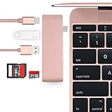 ElecPjf 2022 Upgrade USB C Hub Auf Tf Sd Reader mit 2 USB 3.0 100w Pd Thunderbolt 3 USB C Hub Adapter für MacBook Pro Air 12 13 15 16 2020 2019 A2141