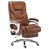 XLYYLM Führungsstühle Executive Chairs Cowhide Bürostuhl - verstellbare Lendenwirbelstütze und Neigungswinkel High Back Executive Computer Schreibtischstuhl for Büroangestellte & Studenten B