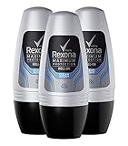 Rexona Men 3 x Deo Roll-On Maximum Protection Clean Scent Anti-Transpirant für Herren, 3er Pack (3 x 50 ml)