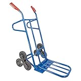 Trestles S20A blau Sackkarre 200kg Treppensteiger Sackkarre Vollgummireifen Sternräder Transportkarre Sackkarren Treppensackkarre Treppenkarre | Stahl | große Schaufel | Sicherheitsgriffe | Made in EU