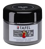 Marabu 02590025179 - Tafelfarbe graphit 225 ml, deckende Acrylfarbe auf Wasserbasis, nach Trocknung mit Tafelkreide beschreibbar und Wasser abwischbar, geeignet für Wand, M