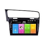 Kilcvt 10,1 Zoll Android 10 Autoradio Navigation GPS Stereo Multimedia Player, Für Volkswagen Golf 7 2013-2015 Unterstützung Lenkradsteuerung/WiFi/Am/Fm/Spiegelverbindung,4g+WiFi 1g+32g