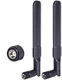 BINGFU WLAN Antenne, 2,4G/5,8GHz 8dBi MIMO RP-SMA Antenne Kompatibel mit ASUS TP-Link Fenvi Rosewill Gigabyte WLAN Router Mini-PCI-Express PCIE-Netzwerkkarte WiFi Adapter Überwachungskamera, 2 Stück