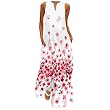 Maxikleider Damen Elegant - Etuikleid Beach Cami Kleider Swing Stretchy Kleider Abendkleider ÄRmellos Schwarzes Kleid ÄRmellos Kurz Kleider V