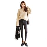 SPI Dünne Taillenjeans Neun Koreanische Plus Samt Dicke Warme Leggings zum Tragen Weibliche Bleistifthosen Frauen Herbst Winter Jeans, grau, 30