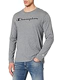 Champion Herren American Classics Long Sleeve T-Shirt, Graphit-Mix dunkel, M