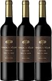 VINELLO 3er Weinpaket Rotwein - Tapada de Villar Tinto 2020 - Quinta das Arcas mit einem VINELLO.weinausgießer | 3 x 0,75 L