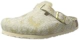 Papillio 1007101 Boston Wollfilz, Damen Clogs, Beige (Shiny Felt Offwhite), 43 EU (9 UK)