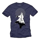 Manga T-Shirt - Naruto Shippuden Mantel - Familie Uchiha Ninja Comic Anime Blau XXXL