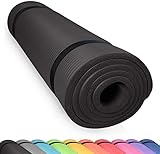 diMio Komfort-Gymnastikmatte Yogamatte in 185x60x1cm, 185x60x1.5cm, 185x90x1.5cm, 200x100x2 mit Tragegurt Phtalatfrei + SGS-geprüft (Schwarz., 200 x 100 x 2 cm (XXL))