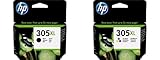 HP 305XL Black + Color für HP DeskJet 2300, 2700, Plus 4100AiO Serie, Envy 6000, Pro 6400 AiO Serie + 100 Blatt Wechselfaul Kopierpap