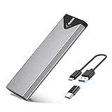 SSK Aluminium USB 3.1 bis M.2 NGFF SSD-Gehäuseadapter, externes SATA-basiertes M.2-Solid-State-Festplattengehäuse (SATA-basiert)