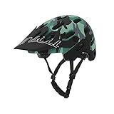 Zeroall Fahrradhelme Leicht mit Abnehmbarem Visier, 54-58cm Einstellbare Größe Radhelm für Damen Herren Erwachsene MTB Helm Fahrradhelme für Fahrrad Skateboard Scooter Skaten(Tarnung M)