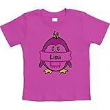 Geschenk mit Pinguin für die kleine Lina Unisex Baby T-Shirt Gr. 66-93 12-18 Monate / 86 R