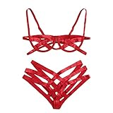 Copelsie sexy Dessous Damen für Sex, Deman Dessous Zweiteilige Spitze sexy Spitze Top Anzug Pyjama Unterw
