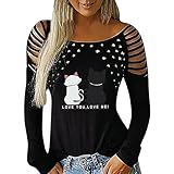 Tunika Baumwolle V Top Augennstern T-Shirt Damen Italy Tshirt V Ausschnitt Glitzer Oberteil Damen Kleidung Online Longbluse S Blusen Tunika Sommer Lang