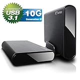 FANTEC,2168,DB-ALU31A AA8Externes Festplattengehäuse(für den EinbauEiner 3, 5 Zoll und2, 5 Zoll SATA I/II/III HDDs und SSDs Festplatte. mit USB 3.1 Typ-C zu Typ-A SuperSpeed+ 10G Anschluss, Schw