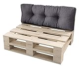 sunnypillow Palettenkissen Auflage Set für Europaletten Indoor und Outdoor Palettenpolster Palettensofa Kissen mit schöner Steppung viele Größen Rückenkissen 120 x 40,