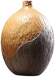 samantha Einzigartiges Handwerk Vase Kunsthandwerk, handgemachte Mango Holz Blume Vase Hochzeitsgeschenk für Blumenarrangement Küche Esszimmer Ornamente Wohnkultur (Size : 26cm(10inch))