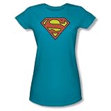 Superman - Logo jungen Damen Kurzarm T-Shirt in türkis von DC Comics, X-Large, T