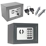 Tresor | 23 x 17 x 17 cm | Mini Digital Elektronischer Safe | Doppelbolzenverriegelung | Feuerfester und Wasserdichter | Wandtresor | Möbeltresor | Mini-Safe | Für Schmuck Bargeld | G