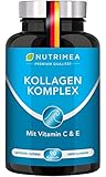 COLLAGEN Collyss® mit Natürlichem Vitamin C, E, A | Kollagen Hydrolysat Peptide Typ I + II - PATENTIERTE FORMEL Geschmacksneutrale Kapseln - 900 mg