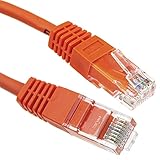 Orange Netzwerk Ethernet RJ45 Cat-5E UTP Patchkabel LAN Kupfer Kabel Anschlusskabel 2 m [2 Meter/2m]