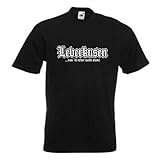 T-Shirt Leverkusen Never Walk Alone schwarzes Herren Städte Fan Shirt Bedruckt Spruch auch Übergrößen S - 12XL (SFU01-03a) XXL