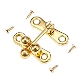 2ST 39 * 38mm Gold-Möbel Locked Box Koffer Toggle Latch Buckles Zink-Legierung Holzkiste Latch Haspen Möbelbeschläge (Farbe : Gold)