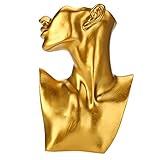 schmuck Halskette Ohrring Display Messestand, High End Harz Seite Körper Modell Porträt Halskette Ständer Ohrring Stand Schmuckständer Kreativer Schmuckständer Requisiten, Schmuck Halter S