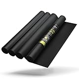 LILENO HOME Schubladenmatte 30x150 cm (Schwarz) 4er Set - Antirutschmatte Schubladen als Schubladeneinlage für Kühlschrank - Schublade Einlagen zuschneidbar als Antirutschmatten Kü