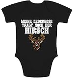 Shirtgeil Meine Lederhose Trägt Noch Der Hirsch Baby Body Kurzarm-Body 6-12 Monate Schw