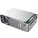 GZP Mini Beamer, Tragbarer LED Video Beamer, Full HD 1080P-Projektor, Kompatibel Mit HDMI/VGA/USB/AV-Eingang, Multiscreen-Einstellung, Geeignet Für Heimkino Und Unterhaltung Im Freien,Silb