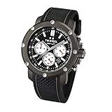 TW Steel Unisex Erwachsene Chronograph Quarz Uhr mit Silikon Armband TS12