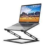 Laptop Ständer Tragbar, YFW Aluminium Laptopständer, Ergonomisch Faltbar Höhenverstellbar Computer Notebook Ständer Kompatibel mit Mac MacBook Air Pro, Dell XPS, HP, Lenovo (10-17.3 Zoll)