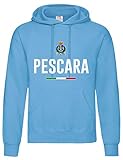 Tipolitografia Ghisleri Pescara-Sweatshirt, weiß, hellblau, mit Wappen für Fußb