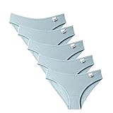 String Tanga Damen Unterwäsche Frauen Slips Hipsters Panties Unterhosen Dessous Baumwolle Frauen Damen 5 Stück Einfarbig Höschen Sexy Unterwäsche Bikini Tangas Höschen Slips 5er-Pack