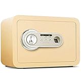 SZHWLKJ Kleine Mini-Safe Fingerabdruck Fingerabdruck Passwort Anti-Diebstahl-Doppel Safe Kann in der Wand Nachtschrank versteckten Embedded Speicherschrank gestellt Werden (Color : B)
