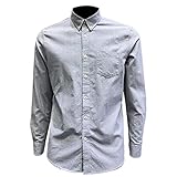 Hemd Herren Regular Fit Einfachheit Einfarbig Hemd Herren Business Work Lassig All-Match Hemd Herren Klassische Knopfleiste Kent Kragen Langarm Shirt H