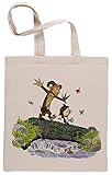 Ofelia und Faun Über Brücke Wiederverwendbar Baumwolle Beige Einkaufstasche Reusable Cotton Shopping Bag