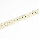 NKlaus 1 Meter 10mm 100% Natürliche Baumwolle Lampendocht flach Litzendocht Laternendocht für Ölbrenner Öllampe mit gereinigtem Petroleum 1295