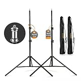 Light Stand 2er-Pack Hochleistungs Lichtstativ, 200cm Lampenstativ, Professionelle verstellbar Stativständer mit Tasche，für Studio Beleuchtungsstativ für Ringlicht, Reflektor, Blitz & V
