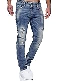 MERISH Jeans Herren Slim Fit Jeanshose Stretch Denim Designer Hose 1507 (36-34, 1506-1 Hellblau)