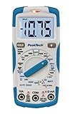 PeakTech 1075 – Digitales Multimeter NCV Cat III mit Beleuchtetem LCD-Display, Batterietester, Handmultimeter, Elektronisches Strom Messgerät, Durchgangsprüfer, Spannungsmesser - Max. 600 V