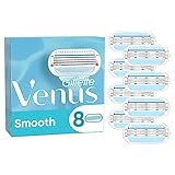 Gillette Venus Smooth Rasierklingen Damen, 8 Ersatzklingen für Damenrasierer mit 3-fach Kling