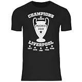 wowshirt Herren T-Shirt Liverpool Trikot Champions Madrid 2019 Jürgen Klopp, Farbe:Black, Größe:5XL