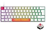 UK Layout 60% Mechanische Gaming-Tastatur Typ C verkabelt 61 Tasten LED-beleuchtete USB-wasserdichte Tastatur 14 Chroma RGB-Hintergrundbeleuchtung Anti-Ghosting-Tasten für Computer/PC/Lapto/MAC