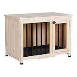 Lovupet tragbare Faltbare Hundehütte Isoliert Hundehaus Hundbox aus unbehandeltem Holz Indoor und Outdoor, 0652CR